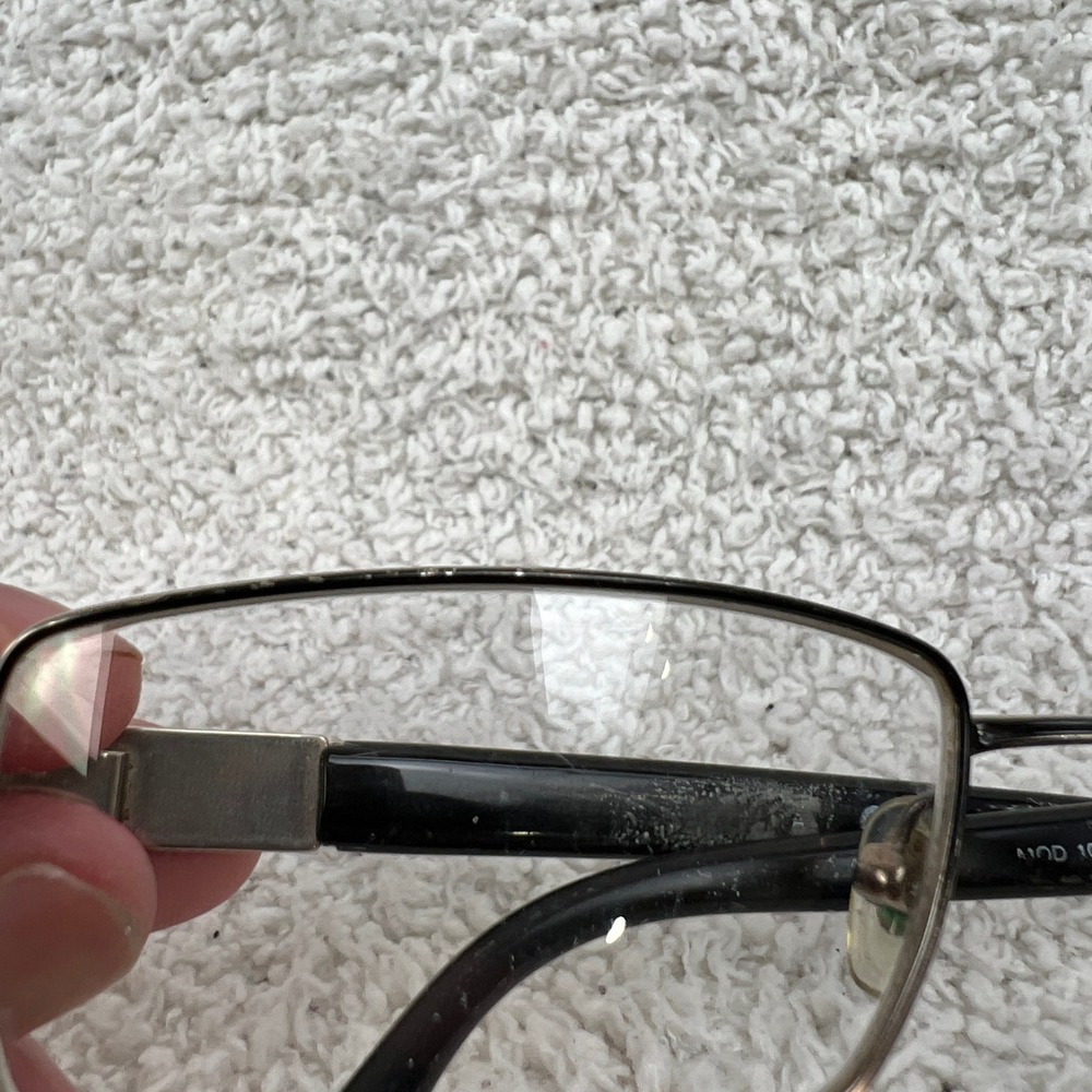 Versace 1137 Black Silver Rectangle Eyeglasses Fr… - image 2